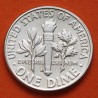 ESTADOS UNIDOS 10 CENTAVOS DIME 1961 D FRANKLIN ROOSVELT KM.195 MONEDA DE PLATA SC USA 10 Cents silver
