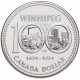 CANADA 1 DOLAR 1974 1874 CENTENARIO DE LA CIUDAD DE WINNIPEG KM.88A MONEDA DE PLATA PROOF $1 Dollar silver coin