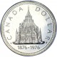 CANADA 1 DOLAR 1976 BIBLIOTECA DEL PARLAMENTO 1876 EN OTTAWA KM.106 MONEDA DE PLATA $1 Dollar silver coin