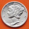 ESTADOS UNIDOS 10 CENTAVOS DIME 1937 P MERCURY KM.140 MONEDA DE PLATA MBC++ USA silver coin R/3