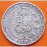 PERU 1 SOL 1871 Y.J. Ceca de Lima DAMA SENTADA KM.196.1 MONEDA DE PLATA MBC @RATITAS@ República Peruana