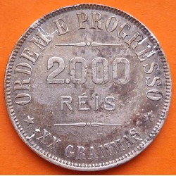 Republica Dos Estados Unidos do BRASIL 2000 REIS 1906 DAMA y VALOR KM.508 MONEDA DE PLATA MBC- Brazil silver