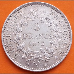 FRANCIA 5 FRANCOS 1873 A Ceca de PARIS LAS 3 GRACIAS KM.799.1 MONEDA DE PLATA MBC- France Empire Francais R/2