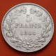 1º AÑO DE EMISIÓN x FRANCIA 5 FRANCOS 1844 A Ceca de PARIS REY LOUIS PHILIPPE I KM.749.1 @LIMPIADA@ MONEDA PLATA