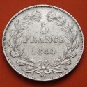 1º AÑO DE EMISIÓN x FRANCIA 5 FRANCOS 1848 A Ceca de PARIS REY LOUIS PHILIPPE I KM.749.1 @LIMPIADA@ MONEDA PLATA