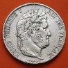 1º AÑO DE EMISIÓN x FRANCIA 5 FRANCOS 1844 A Ceca de PARIS REY LOUIS PHILIPPE I KM.749.1 MONEDA PLATA