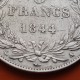 1º AÑO DE EMISIÓN x FRANCIA 5 FRANCOS 1844 A Ceca de PARIS REY LOUIS PHILIPPE I KM.749.1 @LIMPIADA@ MONEDA PLATA