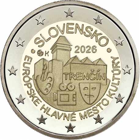 . @ENVIO HOY@ ESLOVAQUIA 2 EUROS 2026 PRESIDENCIA DE EUROPA 1ª MONEDA CONMEMORATIVA SC Slovakia