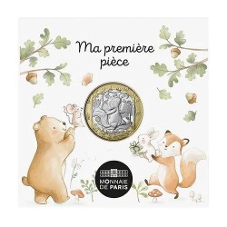 . ** AGOTADA EN FÁBRICA ** FRANCIA 5 EUROS 2026 ARDILLA y LIBRO 2ª MONEDA BIMETÁLICA SC BLISTER Ma Premiere Piece
