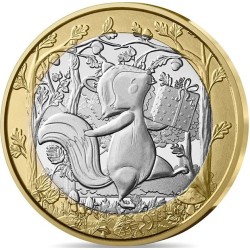 . ** AGOTADA EN FÁBRICA ** FRANCIA 5 EUROS 2026 ARDILLA y LIBRO 2ª MONEDA BIMETÁLICA SC BLISTER Ma Premiere Piece