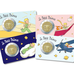 . @17/FEBRERO Envío - 4 COINCARDS@ FRANCIA 2 EUROS 2026 EL PRINCIPITO 1ª MONEDA CONMEMORATIVA SC France LE PETIT PRINCE