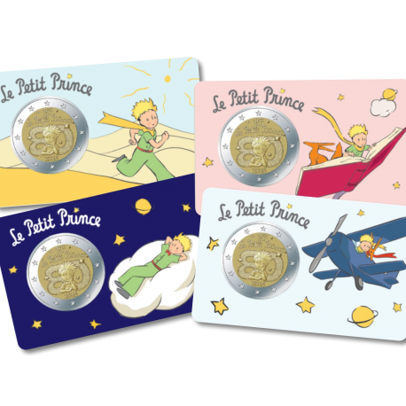 . @17/FEBRERO Envío - 4 COINCARDS@ FRANCIA 2 EUROS 2026 EL PRINCIPITO 1ª MONEDA CONMEMORATIVA SC France LE PETIT PRINCE