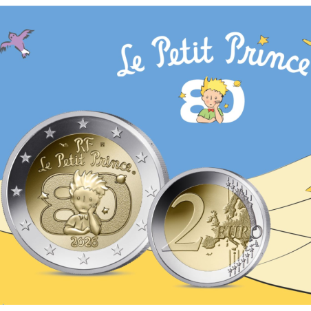 . @ENVÍO HOY@ FRANCIA 2 EUROS 2026 EL PRINCIPITO Coincard al azar 1ª MONEDA CONMEMORATIVA SC France LE PETIT PRINCE