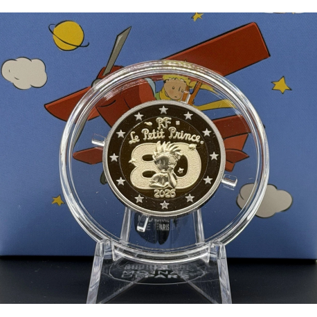 . @17 FEBRERO Envío - PROOF - ESCASA@ FRANCIA 2 EUROS 2026 EL PRINCIPITO 1ª MONEDA CONMEMORATIVA Petit Prince ESTUCHE