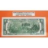 1 billete "DE LA SUERTE" x ESTADOS UNIDOS 2 DOLARES 2009 Letra B NEW YORK - THOMAS JEFFERSON Pick 516 BILLETE SC USA