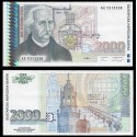 . @RARO@ BULGARIA 2000 LEVA 1996 NIKOLA FICHEV y CATEDRAL Pick 107.B BILLETE SC Bulgarie UNC BANKNOTE (BOTH)
