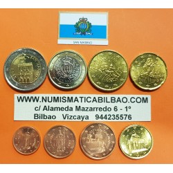 SAN MARINO MONEDAS EURO 2012 @PROCEDEN DE CARTERA@ 1+2+5+10+20+50 CENTIMOS 1 EURO + 2 EUROS 2012 Diseño Tipo I 2002 a 2016