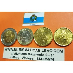 SAN MARINO MONEDAS EURO 2012 @PROCEDEN DE CARTERA@ 1+2+5+10+20+50 CENTIMOS 1 EURO + 2 EUROS 2012 Diseño Tipo I 2002 a 2016