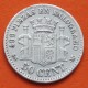 ESPAÑA Gobierno Provisional 50 CENTIMOS 1870 * 7/0 SNM DAMA TUMBADA KM.659 MONEDA DE PLATA @ESCASA@ R/3