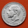 . ESPAÑA Rey ALFONSO XII 50 CENTIMOS 1880 * 8/0 MSM REY y ESCUDO KM.685 MONEDA DE PLATA MBC Spain R/1