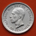 @ÚLTIMA MONEDA DEL REY ALFONSO XIII@ ESPAÑA 50 CENTIMOS 1926 PCS ESCUDO KM.741 MONEDA DE PLATA EBC- Spain R/1