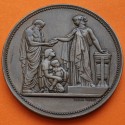FRANCIA MEDALLA DE BRONCE 1876-1877 MÉRITO EN BENEFICIENCIA VILLE DE PARIS sr CORNET BUREAU DE BIENFAISANCE
