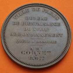 FRANCIA MEDALLA DE BRONCE 1789 CENTENARIO DE LA EXPOSICION UNIVERSAL @RARA@ France Exposition Universelle