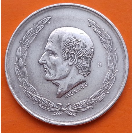 MEXICO 5 PESOS 1953 BUSTO DE HIDALGO KM.467 MONEDA DE PLATA LIMPIADA@ Mejico silver coin 0,64 ONZAS R/4