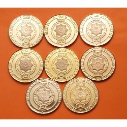 . 8 medallas @BAÑO DE ORO@ URUGUAY tipo 5 NUEVOS PESOS 1975 AÑO DE LA ORIENTALIDAD 5,95 ONZAS PLATA PURA