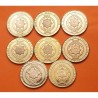 . 8 medallas @BAÑO DE ORO@ URUGUAY tipo 5 NUEVOS PESOS 1975 AÑO DE LA ORIENTALIDAD 5,95 ONZAS PLATA PURA