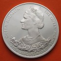 GUERNSEY 25 PENIQUES 1980 QUEEN ELIZABETH II & QUEEN MOTHER KM.35.A MONEDA DE PLATA PROOF + IMPERFECCIONES 25 Pence silver