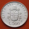 . @PAPA JUAN PABLO II@ VATICANO 500 LIRAS 1981 ESCUDO PAPAL KM.148 MONEDA DE PLATA EBC/SC- 500 Lire
