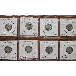 SUECIA 25 ORE 1928 G Rey GUSTAV V KM.785 MONEDA DE PLATA MBC Sweden silver coin