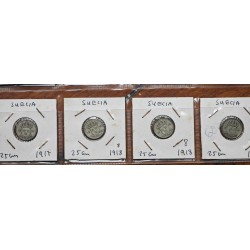 SUECIA 25 ORE 1928 G Rey GUSTAV V KM.785 MONEDA DE PLATA MBC Sweden silver coin