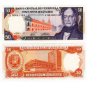 VENEZUELA 50 BOLIVARES 1988 ANDRES BELLO y PALACIO DE LAS ACADEMIAS Pick 65F BILLETE SC UNC BANKNOTE