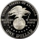 ESTADOS UNIDOS 1 DOLAR 1991 S USO Asociación Militar KM.232 MONEDA DE PLATA PROOF Estuche US MINT USA $1 silver