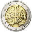 ESLOVAQUIA 2 EUROS 2009 CRUZ ANTIGUA MONEDA BIMETALICA SC Slovakia 2 Euro 2009