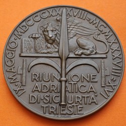 1938 ITALIA MEDALLA DE BRONCE RIUNIONE ADRIATICA DI SICURTA' TRIESTE 57 mm