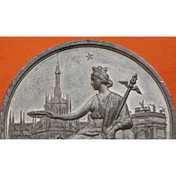 @ESCASA@ 1881 ITALIA MEDALLA DE ZINC MILANO ESPOSIZIONE NAZIONALE Medaglia Medal NATIONAL EXPOSITION