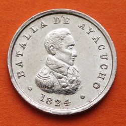 . 1924 PERU MEDALLA DE PLATA 1824 CENTENARIO DE LA BATALLA AYACUCHO modulo 1/2 REAL