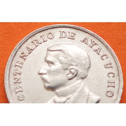 . 1924 PERU MEDALLA DE PLATA 1824 CENTENARIO DE LA BATALLA AYACUCHO modulo 1/2 REAL