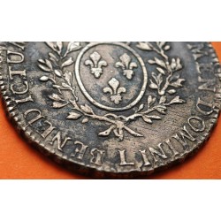 @ESCASA@ FRANCIA 1 ECU 1764 Letra L Ceca de BAYONNE Rey LOUIS XV MONEDA DE PLATA KM.512.12 France & Navarra