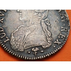 @ESCASA@ FRANCIA 1 ECU 1764 Letra L Ceca de BAYONNE Rey LOUIS XV MONEDA DE PLATA KM.512.12 France & Navarra