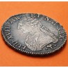 @ESCASA@ FRANCIA 1 ECU 1764 Letra L Ceca de BAYONNE Rey LOUIS XV MONEDA DE PLATA KM.512.12 France & Navarra