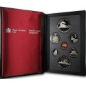 CANADA 1986 PRESTIGE SET 1+5+10+25+50 Centavos + 1 Dolar CANOA Nickel + 1 DOLAR 1986 VANCOUVER RAILWAY TREN PLATA 7 monedas