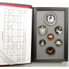 CANADA 1988 PRESTIGE SET 1+5+10+25+50 Centavos + 1 Dolar GANSO Latón + 1 DOLAR 1988 SAINT MAURIC IRONWORKS PLATA 7 monedas