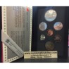 CANADA 1989 PRESTIGE SET 1+5+10+25+50 Centavos + 1 Dolar CANOA Nickel + 1 DOLAR 1989 INDIOS MACKENZIE RIVER PLATA