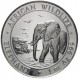 SOMALIA 100 SHILLINGS 2010 ELEFANTES AFRICAN WILDLIFE SC MONEDA DE PLATA 1 ONZA Oz OUNCE Somali Republic Elephants silver