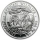 SOMALIA 100 SHILLINGS 2013 ELEFANTES AFRICAN WILDLIFE SC MONEDA DE PLATA 1 ONZA Oz OUNCE Somali Republic Elephants silver