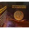 ESPAÑA CARTERA FNMT 12 EUROS 2008 PLATA SC AÑO INTERNACIONAL DEL PLANETA TIERRA